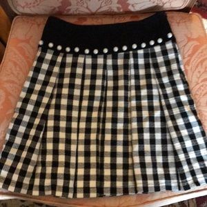 Miss me me black white pearl waist kids skirt 8